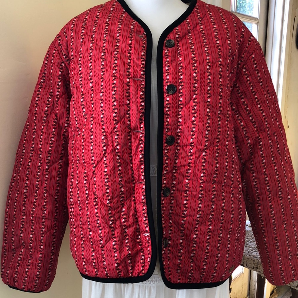 NWT Brixton Reversible Mars Red Floral &  Sherpa Jacket